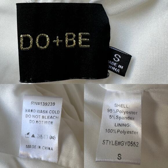 DO + BE White Ruffled One Sleeve Asymmetrical Mini Dress Small - Picture 14 of 14